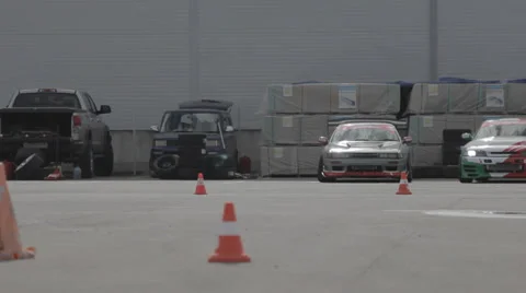 Racing car on the parking Stock Footage 39434989