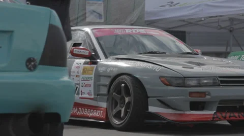 Racing car on the parking Stock Footage 39435116