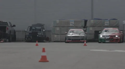 Racing car on the parking Stock Footage 39435179