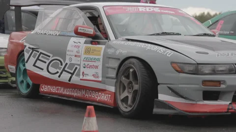 Racing car on the parking Stock Footage 39435181