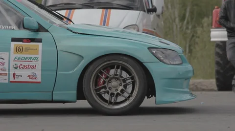 Racing car on the parking Stock Footage 39435868