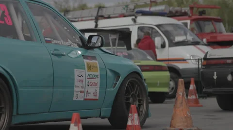 Racing car on the parking Stock Footage 39435993