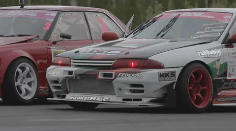 Racing car on the parking Stock Footage 39465435