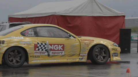 Racing car on the parking Video stock 39601238