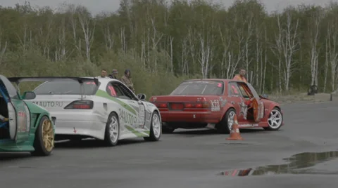 Racing car on the parking Stock Footage 39601322