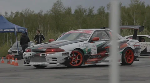 Racing car on the parking Stock Footage 39601417