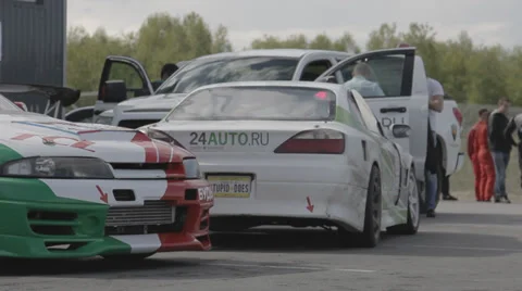 Racing car on the parking Video stock 39601469