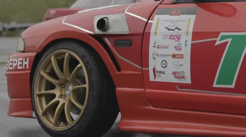 Racing car on the parking Stock Footage 39602828
