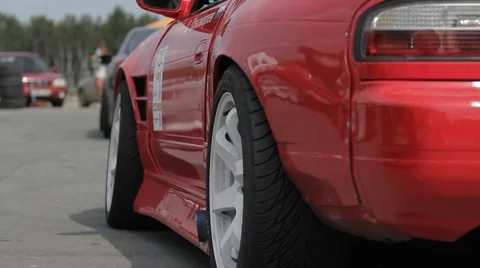 Racing car on the parking Stock Footage 40764426