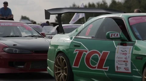 Racing car on the parking Stock Footage 40765855