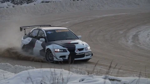 The racing car passes the turn Video stock 88148504