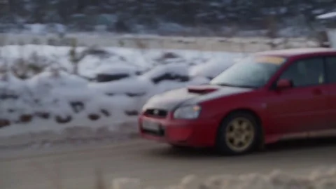 The racing car passes the turn Stock Footage 88148517