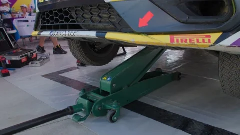 Racing car pit stop - racing car Stock Footage 157374266