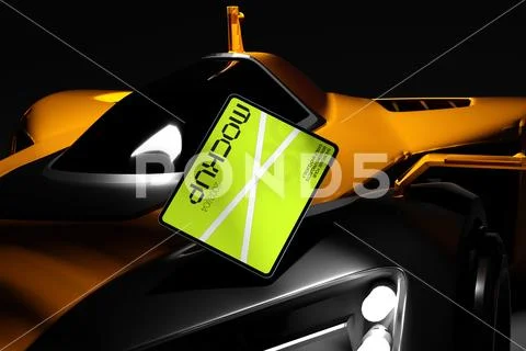 Racing Car Poster Mockup PSD Template