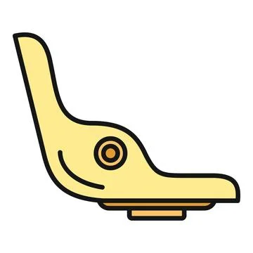 Racing car seat simple vector fill icon Иллюстрация
