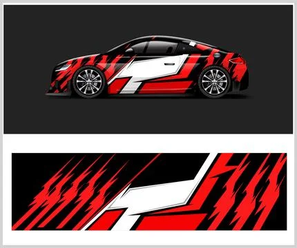 Racing car wrap design, Rusty metal plates Stock-Illustration