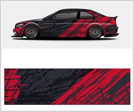 Racing car wrap design, Rusty metal plates イラスト素材