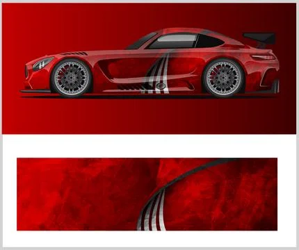 Racing car wrap design, Rusty metal plates Stock Illustration