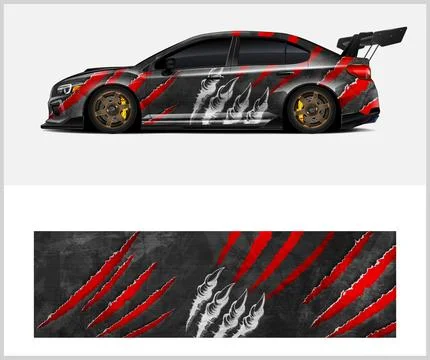 Racing car wrap design, Rusty metal plates Stock Illustration