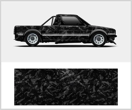 Racing car wrap design, Rusty metal plates Stock Illustration