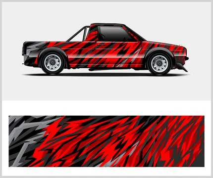 Racing car wrap design, Rusty metal plates Stock Illustration