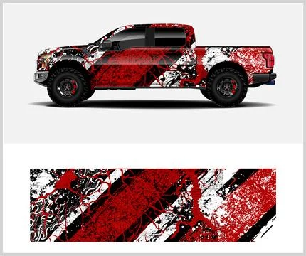 Racing car wrap design, Rusty metal plates Stock Illustration