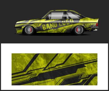 Racing car wrap design vector Stock-Illustration