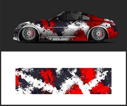 Racing car wrap design vector Stock-Illustration