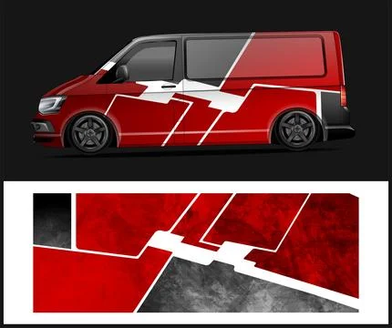 Racing car wrap design vector Stock-Illustration