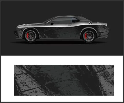Racing car wrap design vector Stock Illustration