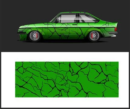 Racing car wrap design vector Stock Illustration