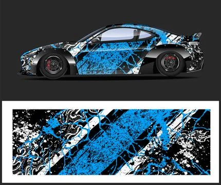 Racing car wrap design vector Stock Illustration