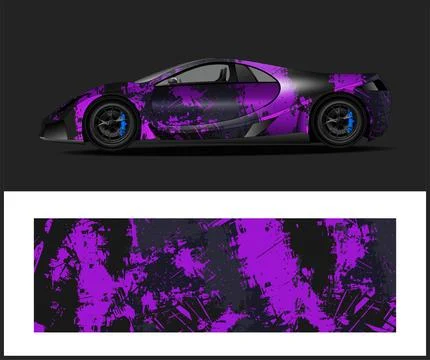 Racing car wrap design vector Illustrazione stock
