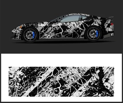 Racing car wrap design vector Stock Illustration