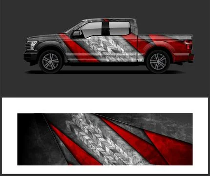 Racing car wrap design vector Stock Illustration