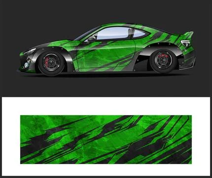 Racing car wrap design vector イラスト素材