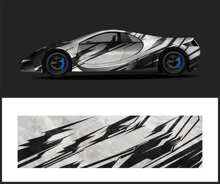 Racing car wrap design vector Stock Illustration