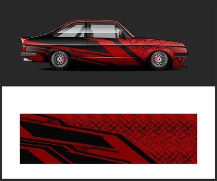 Racing car wrap design vector Stock Illustration