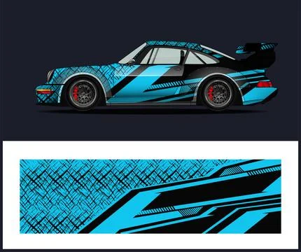 Racing car wrap design vector Stock-Illustration