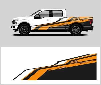 Racing car wrap design vector Stock Illustration