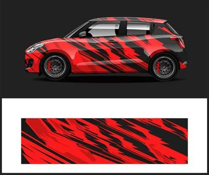Racing car wrap design vector Stock Illustration