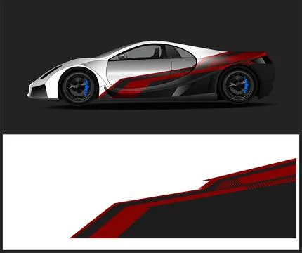 Racing car wrap design vector Stock Illustration