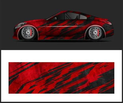 Racing car wrap design vector イラスト素材