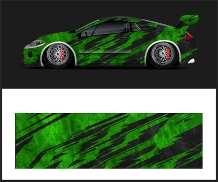 Racing car wrap design vector Stock Illustration
