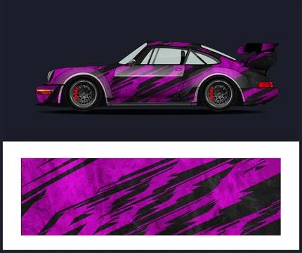 Racing car wrap design vector イラスト素材
