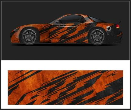 Racing car wrap design vector イラスト素材
