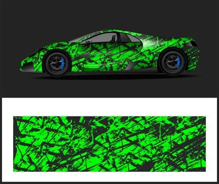 Racing car wrap design vector Stock Illustration