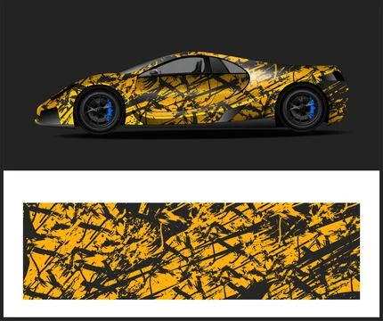 Racing car wrap design vector Stock-Illustration