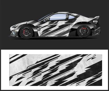 Racing car wrap design vector Illustrazione stock