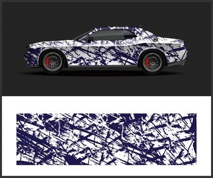 Racing car wrap design vector Stock Illustration
